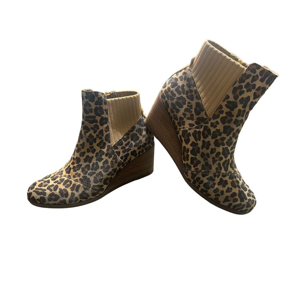Tom Boots Women Shoes 6.5 Cheetah Print - Picture 3 of 5